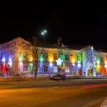 Новогоднее украшение фасада ОАО "Тобольское ПАТП" 2015г.